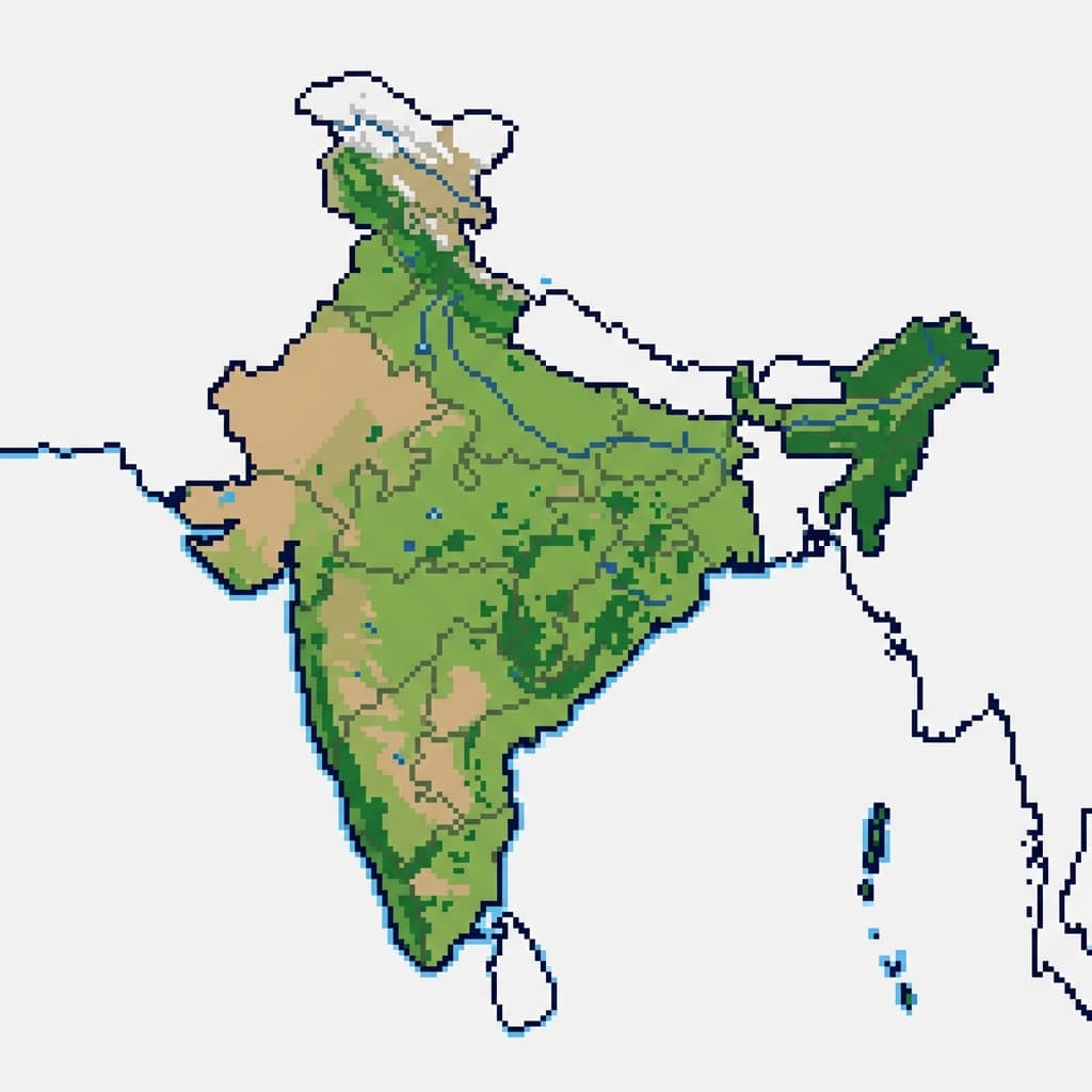 Pixel map of India